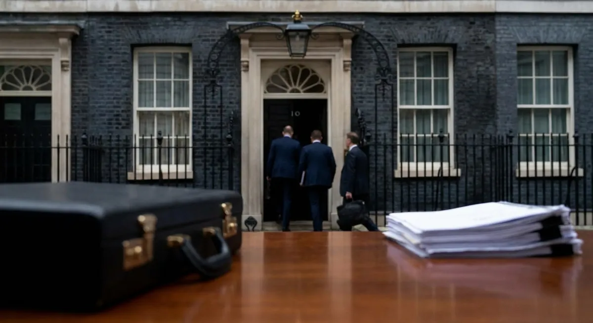 Slika je umetno generirana iz tem: korupcija, politika, parlamentarne razprave