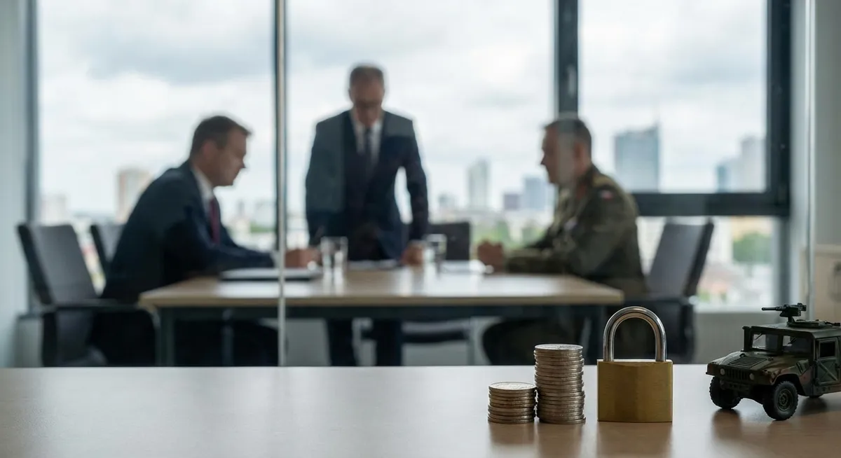 Slika je umetno generirana iz tem: gospodarstvo, vojska, mednarodni odnosi, varnost, hibridna vojna