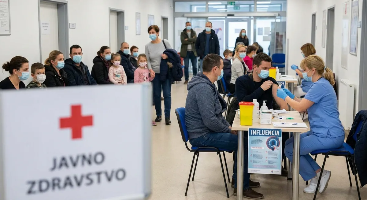 Slika je umetno generirana iz tem: javno zdravstvo, zdravje, cepljenje, gripa