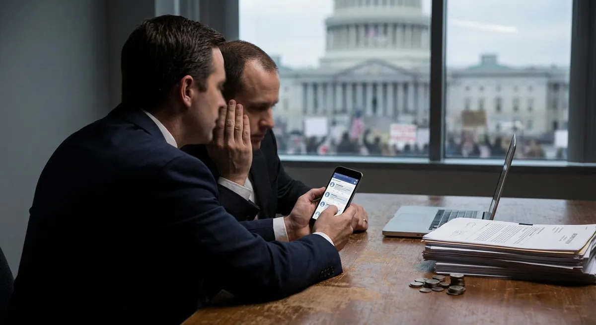 Slika je umetno generirana iz tem: korupcija, novinarstvo, škandali, politika