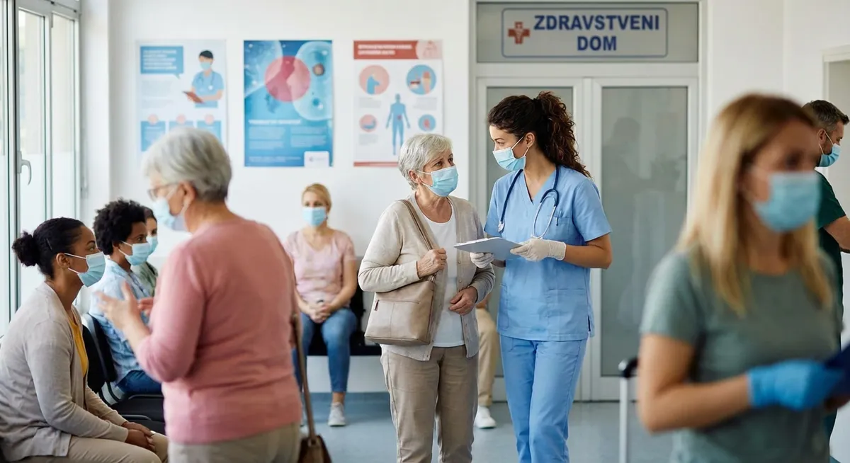 Slika je umetno generirana iz tem: javno zdravstvo, visok krvni tlak, migracije, gospodarstvo, podnebne spremembe, zdravje, farmacija, dezinformacije, znanost, mediji, srčno-žilne bolezni, cepiva, okolje, politika