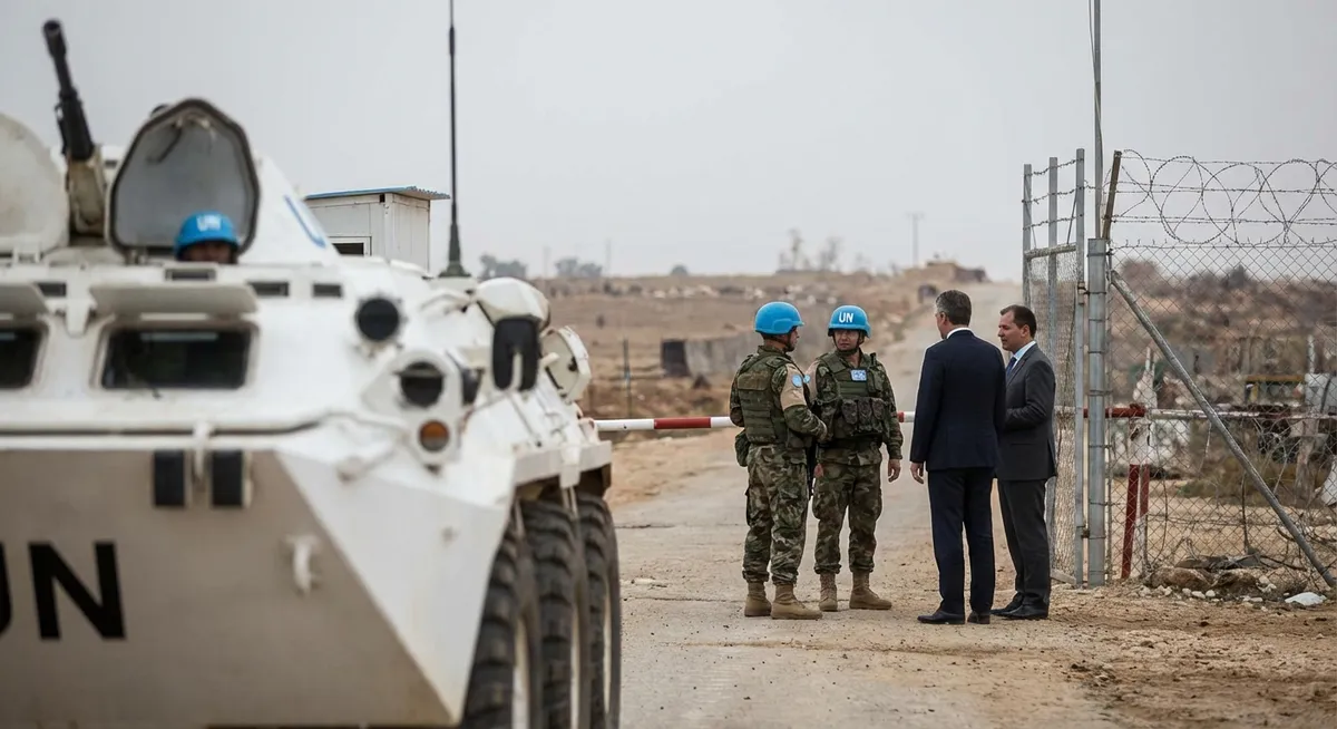 Slika je umetno generirana iz tem: mednarodni odnosi, diplomacija, vojne