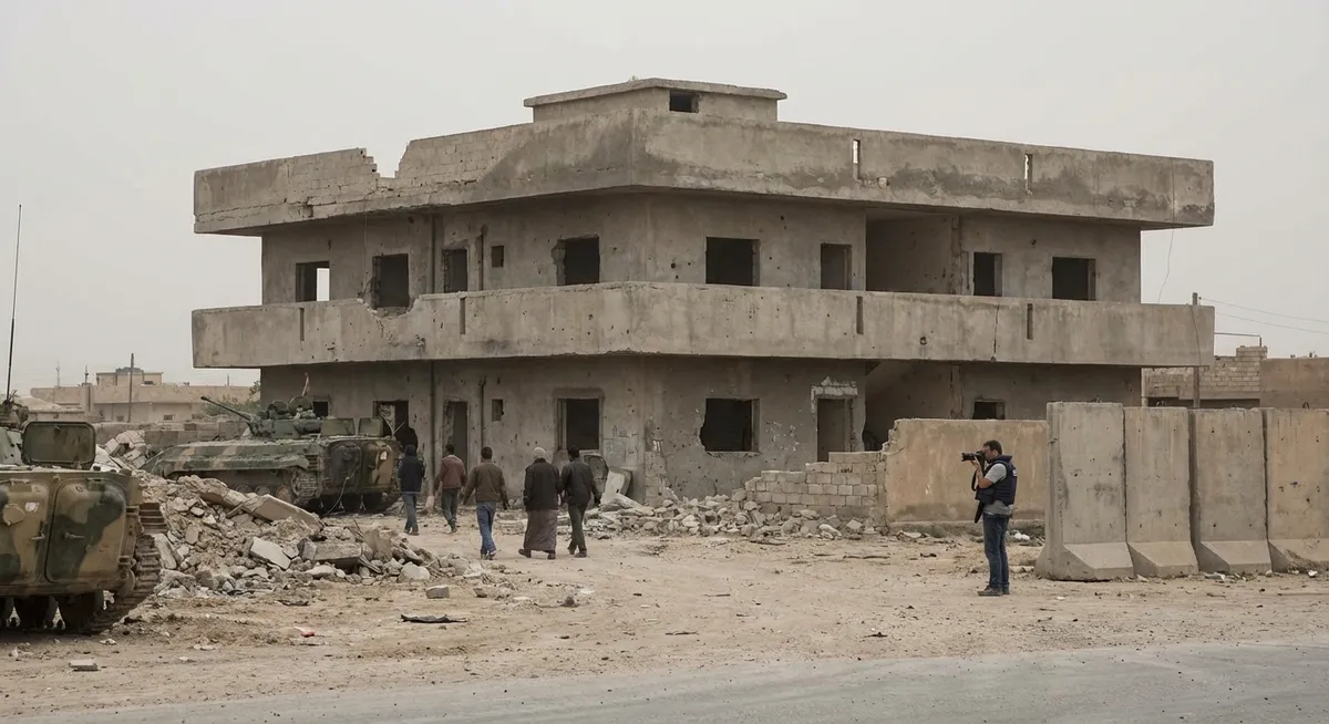 Slika je umetno generirana iz tem: oboroženi spopadi, konflikti, kršitve suverenosti, mednarodni odnosi, politika