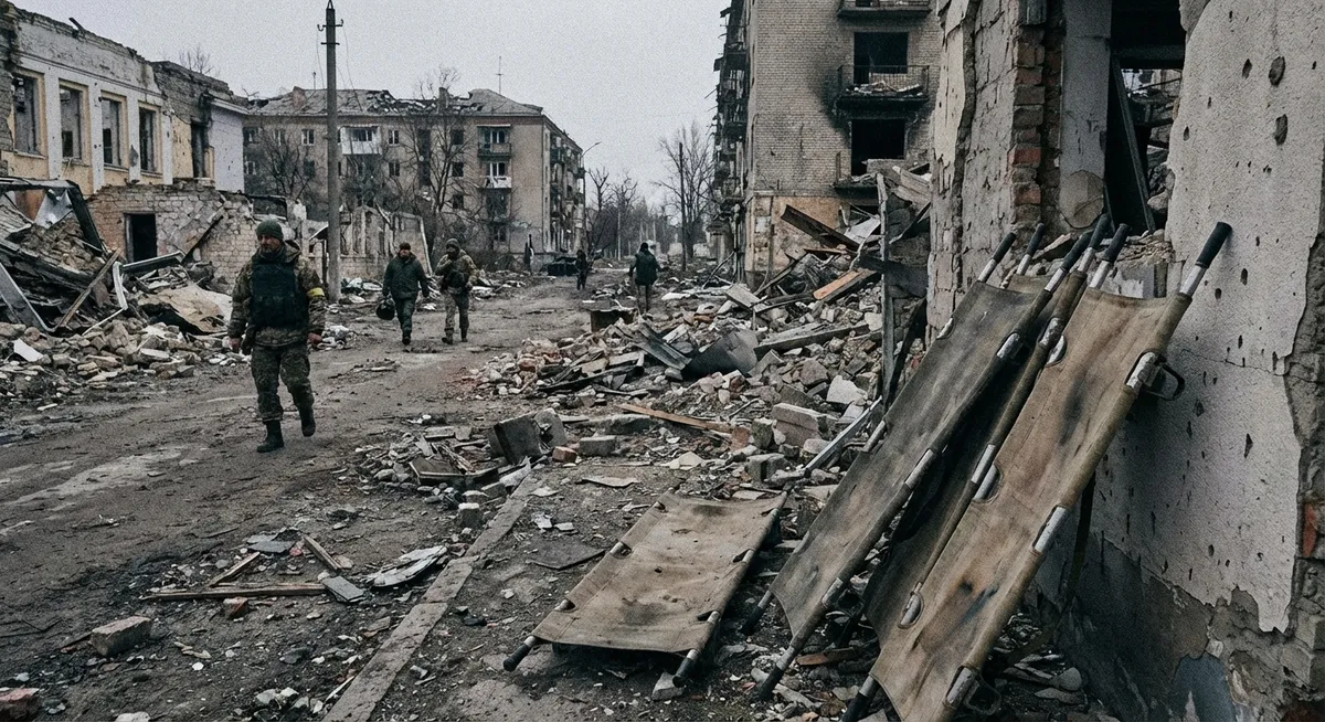 Slika je umetno generirana iz tem: mednarodni odnosi, žrtve, konflikti, vojne