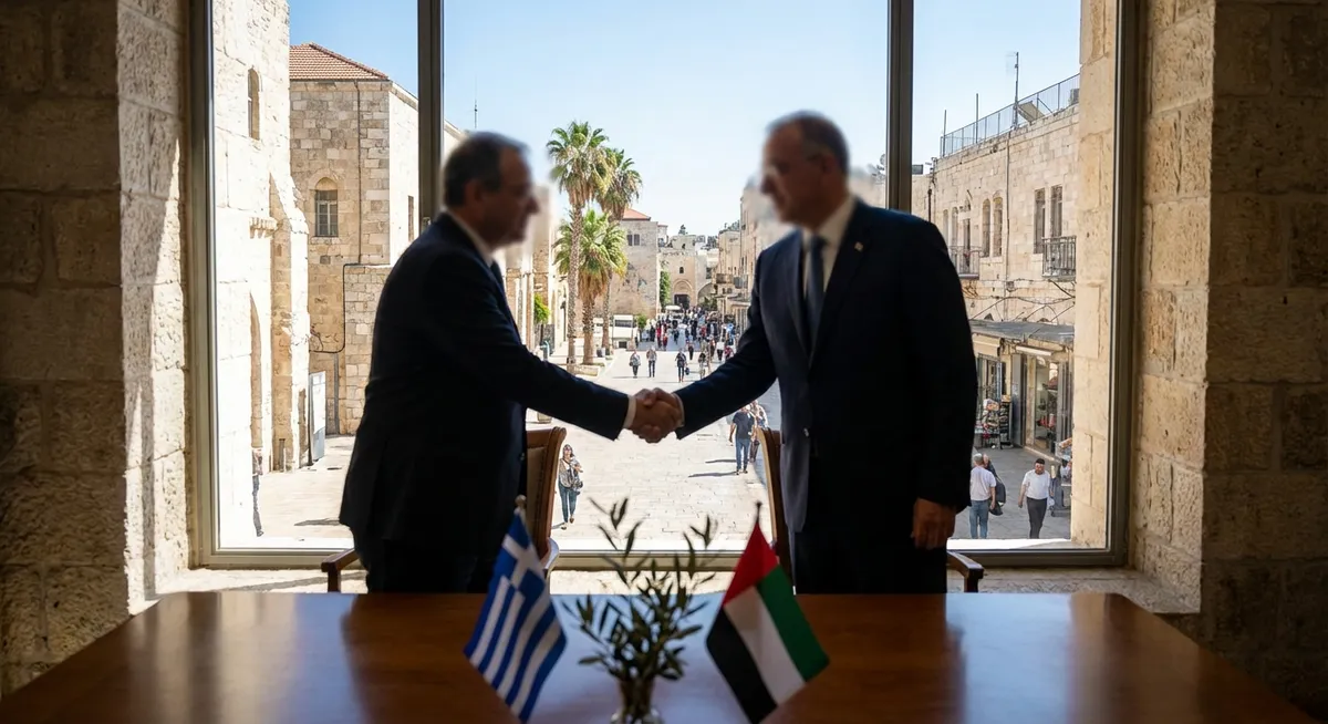 Slika je umetno generirana iz tem: izrael, mednarodno pravo, palestina, hamas, diplomacija, palestinsko-izraelski konflikt, humanitarne krize