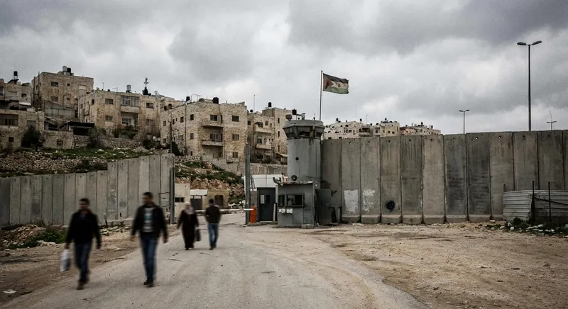 Slika je umetno generirana iz tem: politika, mednarodni odnosi, palestina, akademske razprave