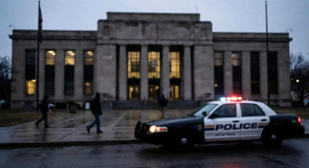 Slika je umetno generirana iz tem: policijsko nasilje, kazenski postopki, kriminal, rasizem