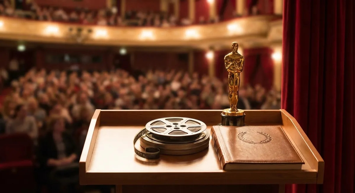 Slika je umetno generirana iz tem: nagrade, politika, zabava, umetnost, predsedništvo, kultura, podelitve nagrad