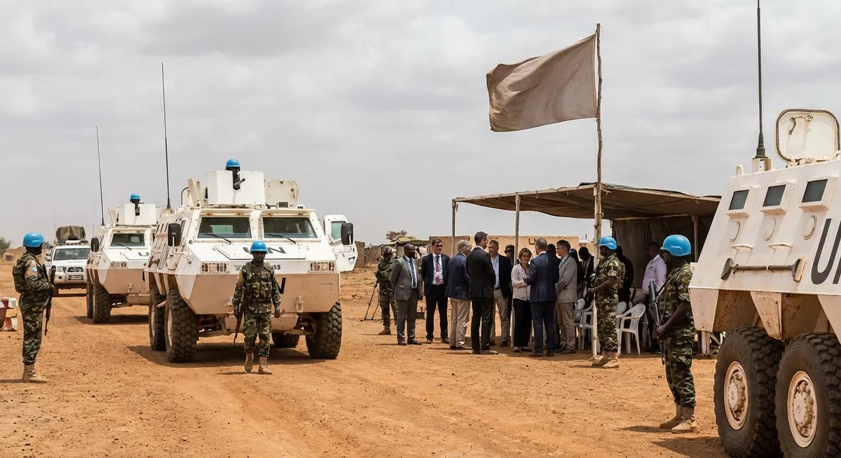 Slika je umetno generirana iz tem: vojska, mednarodni odnosi, diplomacija