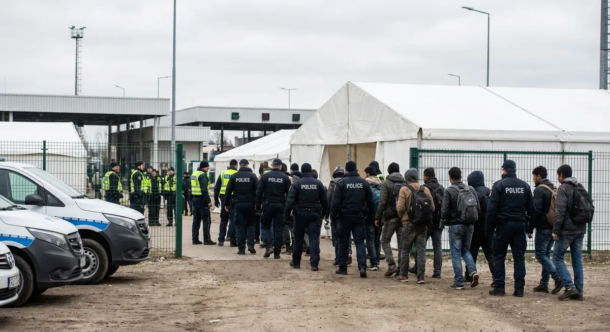 Slika je umetno generirana iz tem: nasilje, migracije, maščevanje, napadi z nožem, preiskave, begunci, kriminal, aretacije
