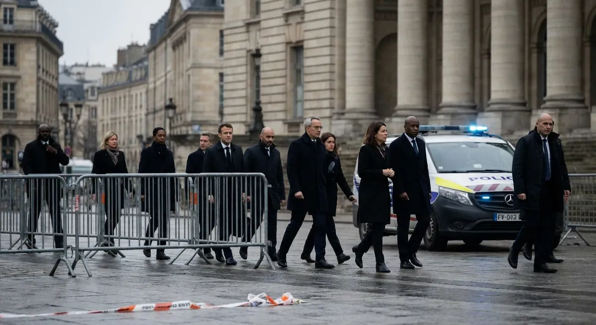 Slika je umetno generirana iz tem: terorizem, politika, varnost