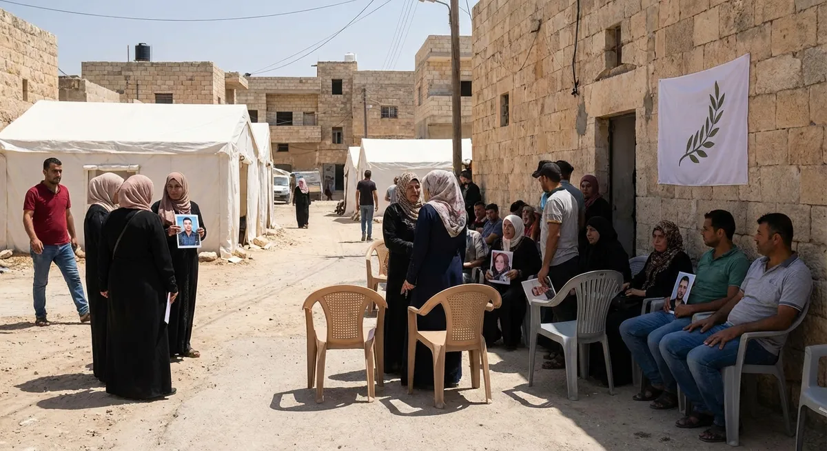 Slika je umetno generirana iz tem: palestinsko-izraelski konflikt, talci, premirje, izpustitev zapornikov