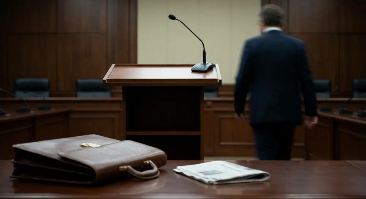 Slika je umetno generirana iz tem: ekstremizem, odstopi, politika