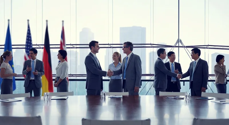 Slika je umetno generirana iz tem: politika, diplomacija, trgovina