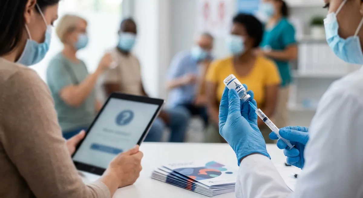 Slika je umetno generirana iz tem: boj proti raku, javno zdravstvo, dezinformacije, cepljenje, zdravje otrok