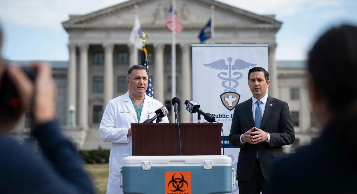 Slika je umetno generirana iz tem: alergije, politika, cepiva, avtoimune bolezni, zdravje