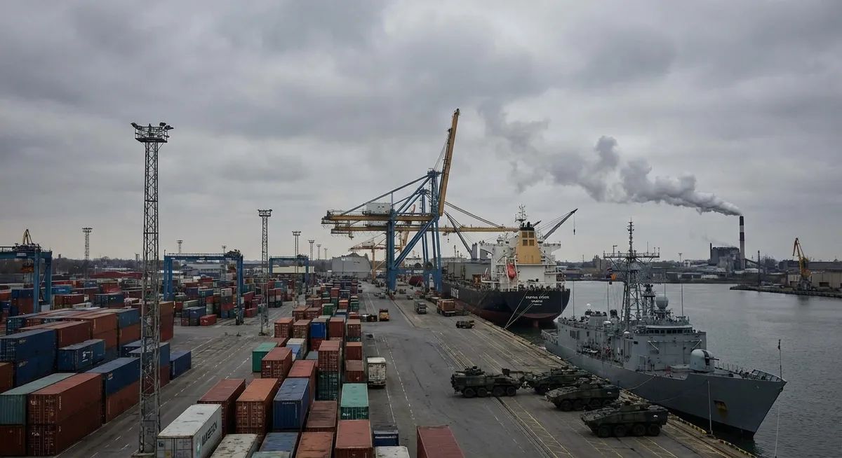 Slika je umetno generirana iz tem: politika, obveščevalni podatki, oboroževanje, vojaške operacije, mednarodni odnosi, gospodarstvo, energetika, obveščevalna dejavnost, rusko-ukrajinski konflikt, obramba