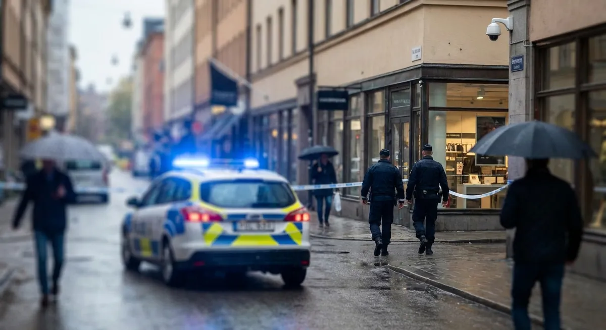 Slika je umetno generirana iz tem: policija, kriminal, varnost, trgovina na drobno