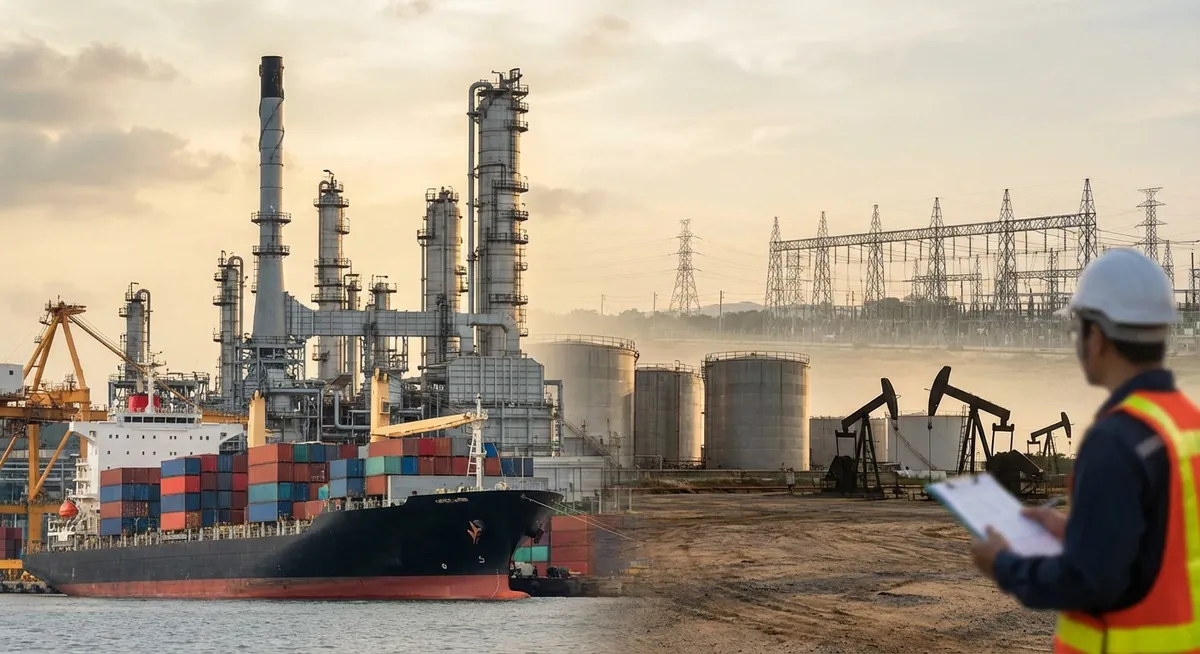 Slika je umetno generirana iz tem: trgovina, nafta, energetika