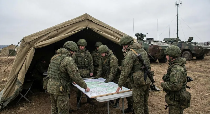 Slika je umetno generirana iz tem: vojaške vaje, obrambna politika, jedrsko orožje, politika, carine, testiranje orožja, gospodarski odnosi, oboroževanje, vojaška strategija in taktika, obtožbe, vojaška agresija, združene države amerike, vojaška premoč, proizvodnja mikročipov, vojaška politika, energetika, vojna tehnologija, mednarodni odnosi, vojaške grožnje, trgovina, rudarstvo, mednarodna varnost, vojaška pomoč, geopolitika, jedrska energija, vojska, sankcije, jedrski poskusi, zunanja politika zda