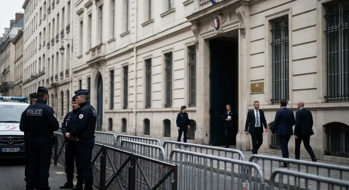 Slika je umetno generirana iz tem: varnost, politika, policija