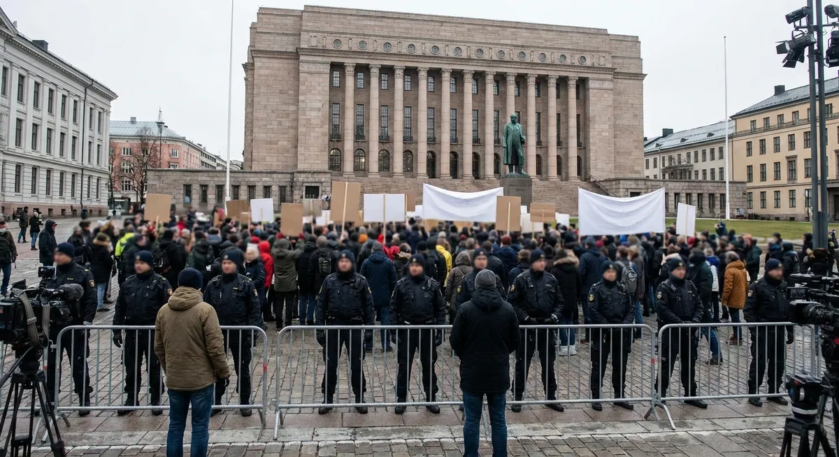 Slika je umetno generirana iz tem: pravo, racije, sodišča, migracije, politika, protesti, zakonodaja, tožbe, nadzor meje, policijska sila, človekove pravice
