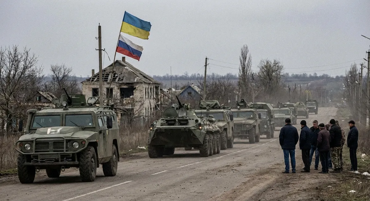 Slika je umetno generirana iz tem: inflacija, obramba, evropska unija, predsedniške aktivnosti, telekomunikacije, gospodarstvo, politika, mednarodni odnosi, osvajanje ozemlja, rusko-ukrajinski konflikt, vojaška strategija in taktika, konflikti, javno mnenje, diplomacija, rusija, mediji, vojska, državljani, vojna in mir, vojne, dogodki, družba, ukrajina, predsedniki