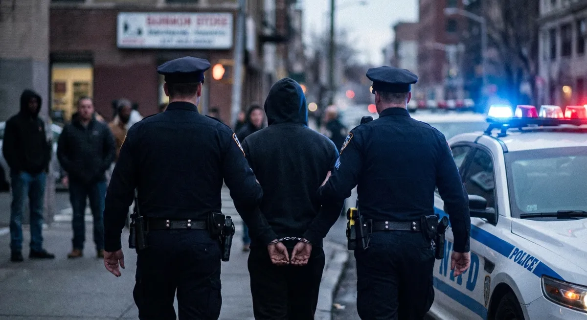 Slika je umetno generirana iz tem: kriminal, preiskave, aretacije, nasilje