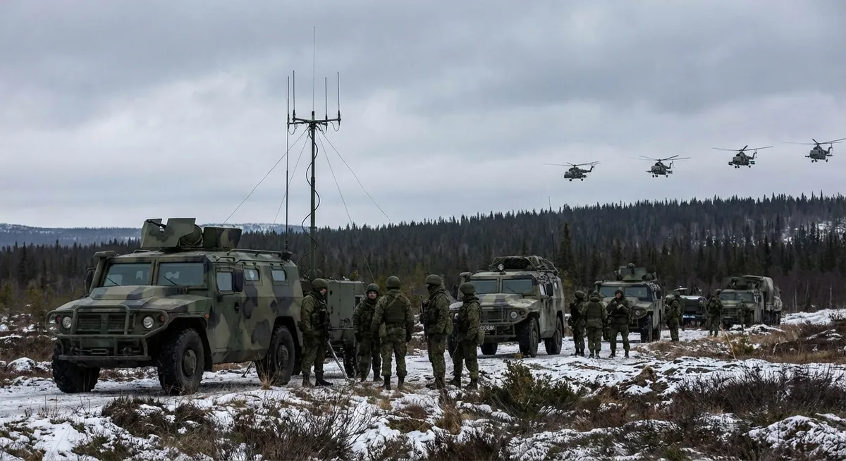 Slika je umetno generirana iz tem: vojska, obramba, opozorila, mednarodni odnosi, vojaške grožnje, nato, rusija, politika, zračni prostor