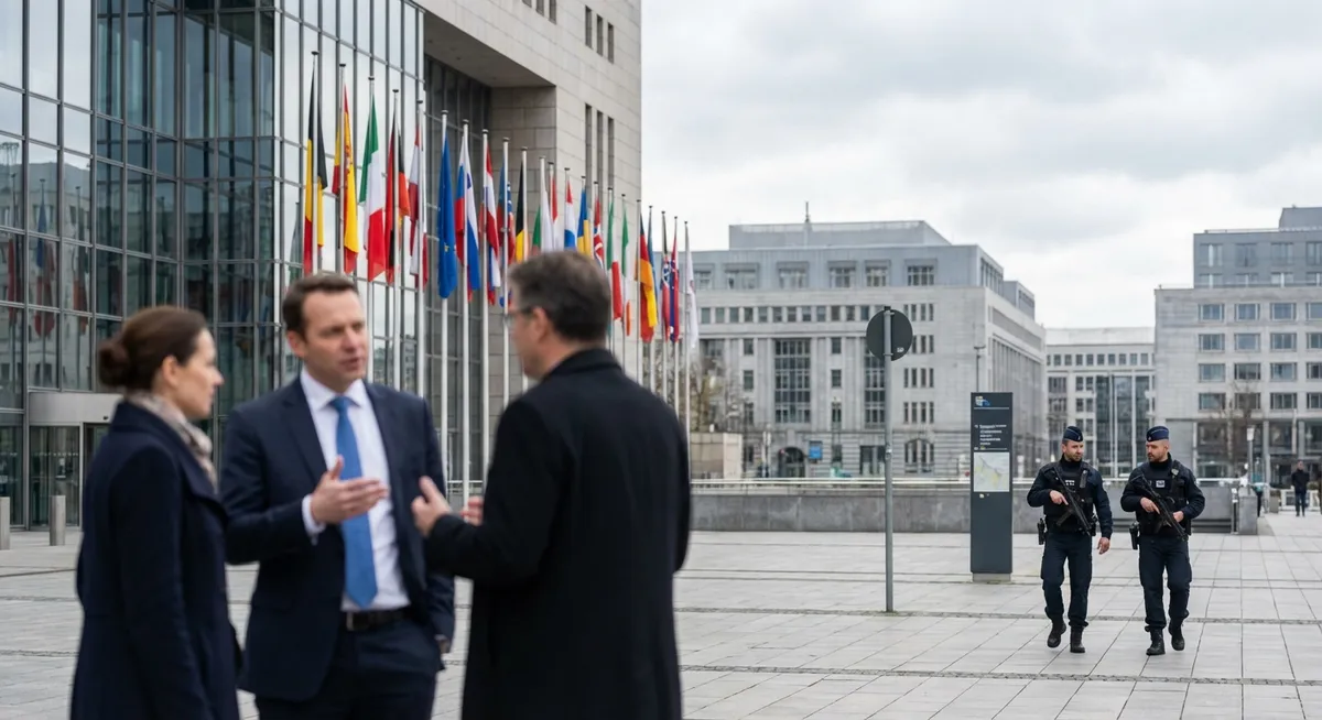 Slika je umetno generirana iz tem: politične novice, mednarodni odnosi, mirovni procesi, terorizem, politika, protesti