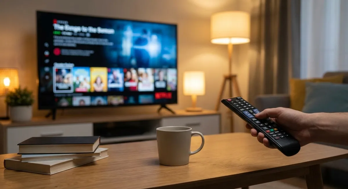 Slika je umetno generirana iz tem: netflix, božični filmi, filmi, vesterni