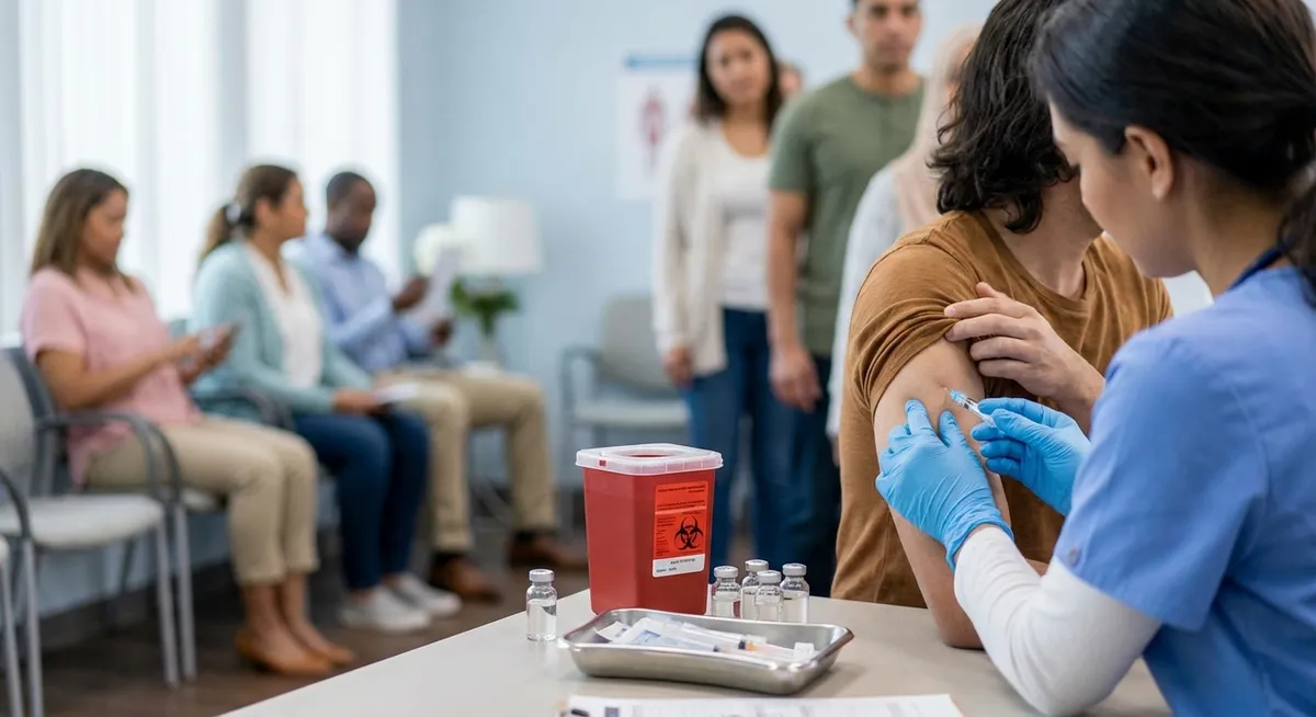 Slika je umetno generirana iz tem: zdravje, cepljenje, ošpice, izbruhi bolezni