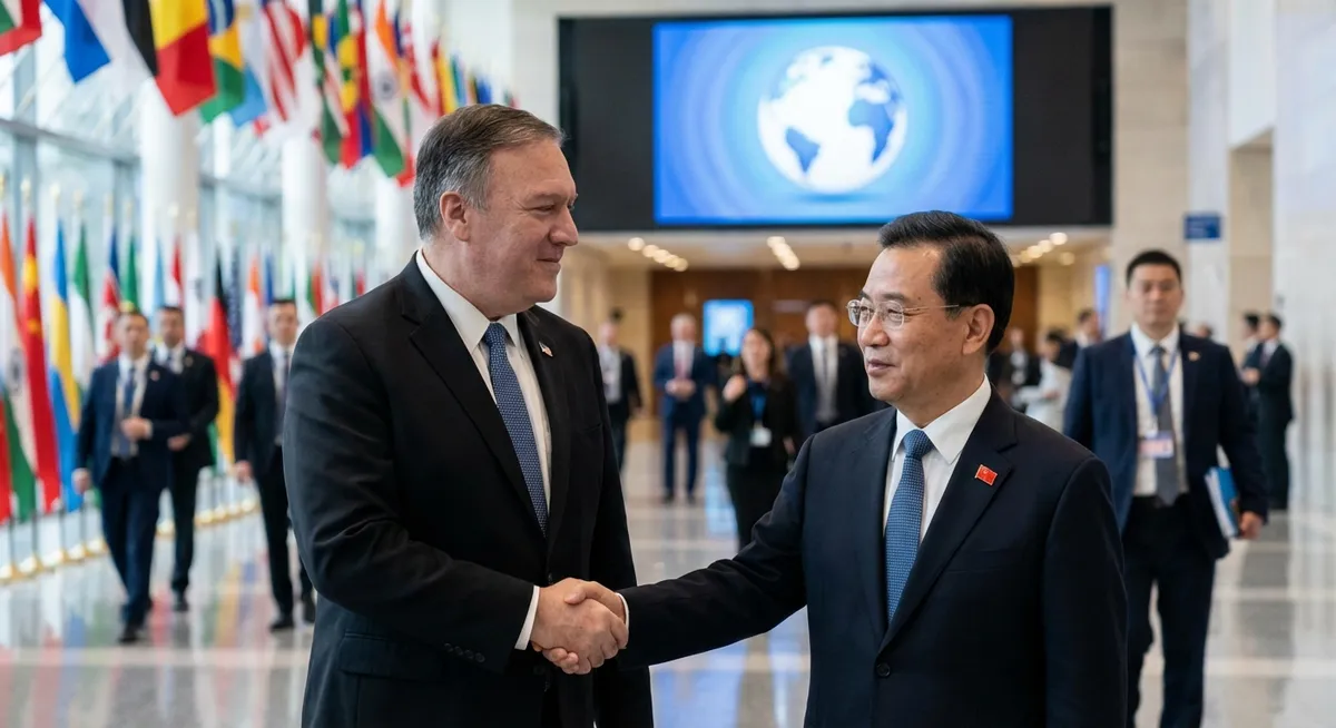 Slika je umetno generirana iz tem: nadzor, politika, mednarodni odnosi, združene države amerike, kitajska, tehnologija