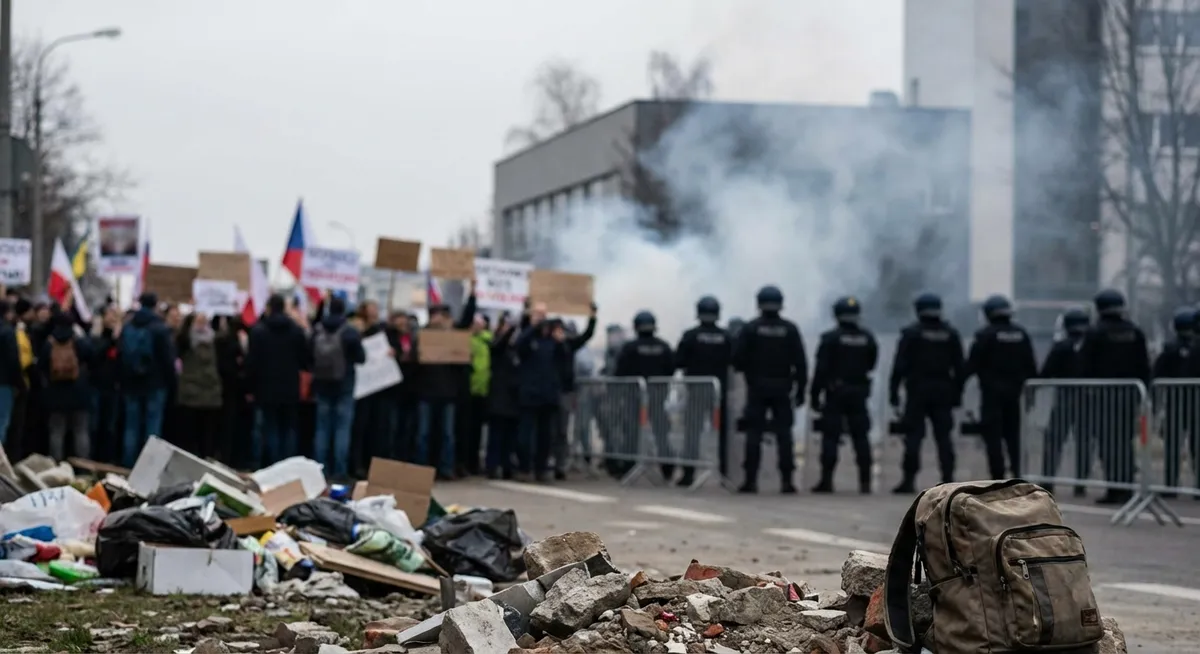 Slika je umetno generirana iz tem: nemška enotnost, oboroževanje, protesti, vojne