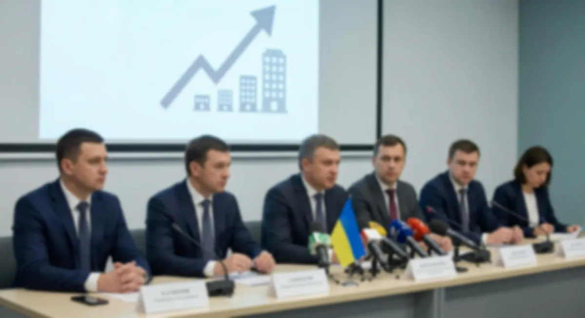 Slika je umetno generirana iz tem: mednarodni odnosi, gospodarstvo, diplomacija, obnova ukrajine