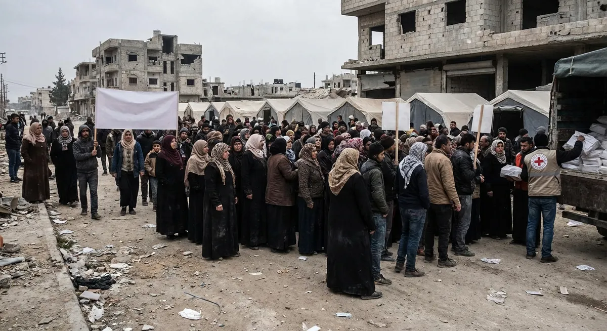 Slika je umetno generirana iz tem: gaza, stavke, mednarodni odnosi, palestina, protesti