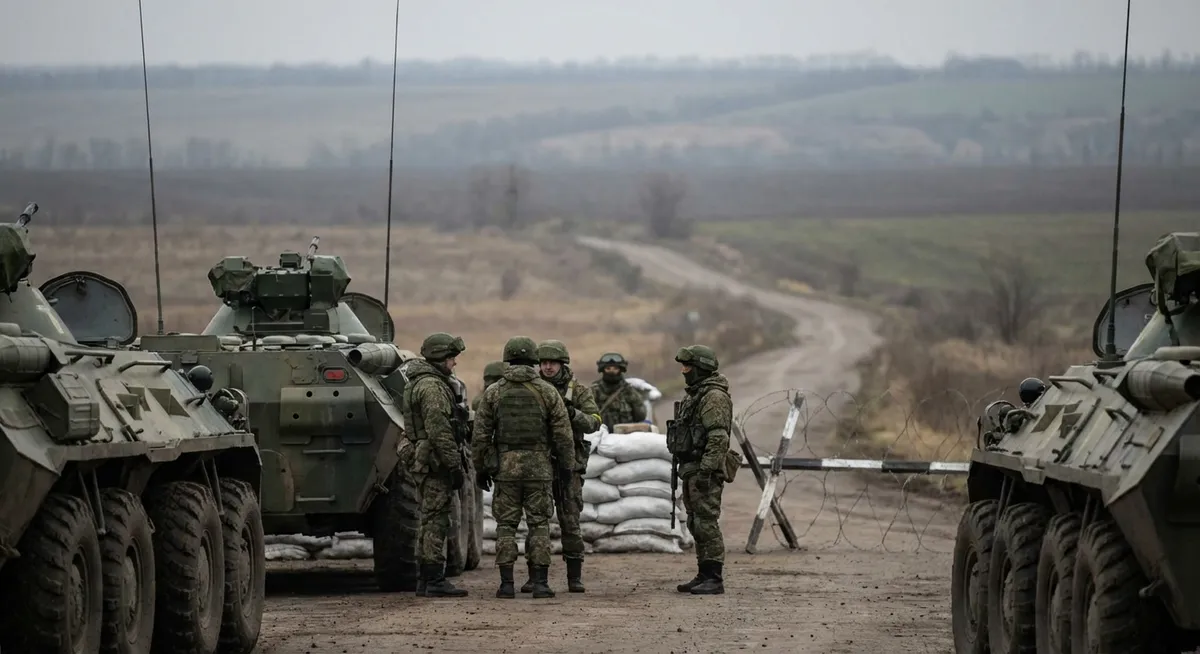 Slika je umetno generirana iz tem: rusko-ukrajinski konflikt, mednarodni odnosi, obramba, varnost