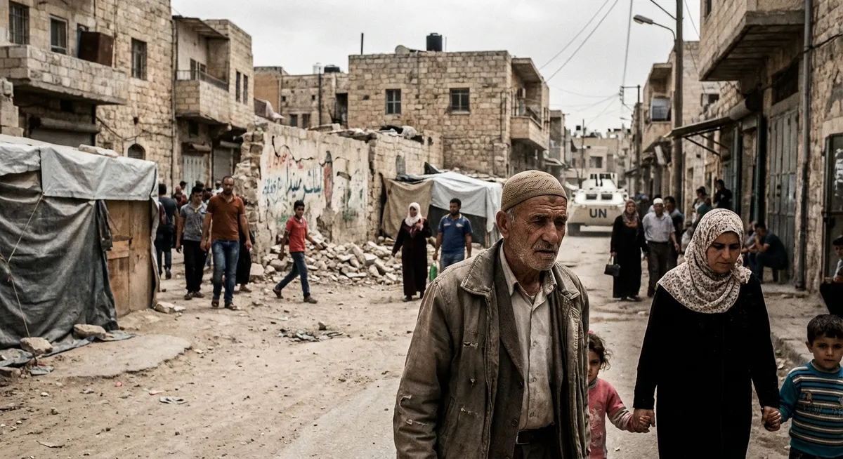 Slika je umetno generirana iz tem: palestina, mednarodni odnosi, človekove pravice