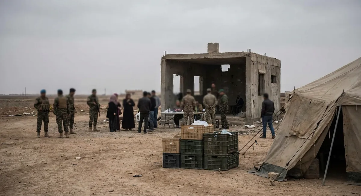 Slika je umetno generirana iz tem: zračni napadi, vojaška hunta, notranji konflikt, žrtve