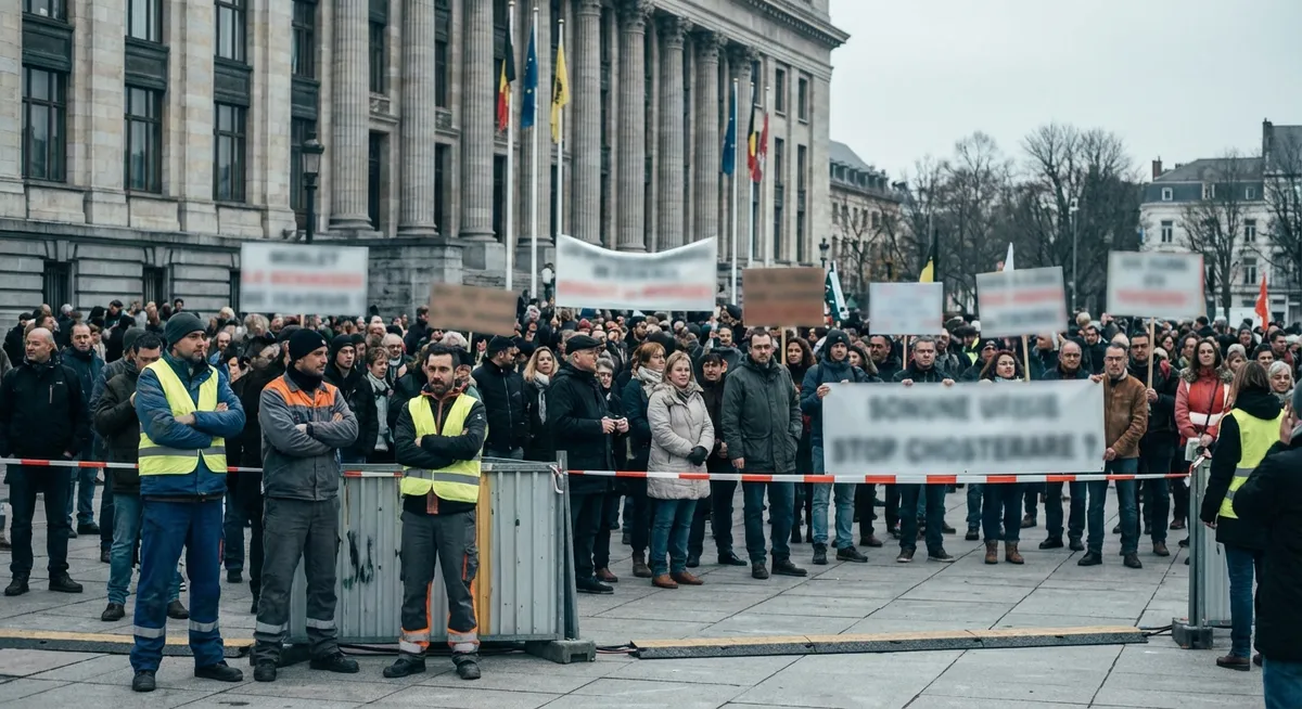 Slika je umetno generirana iz tem: protesti, politika, stavke, negotovost, generacija z, korupcija, aktivizem, neenakost