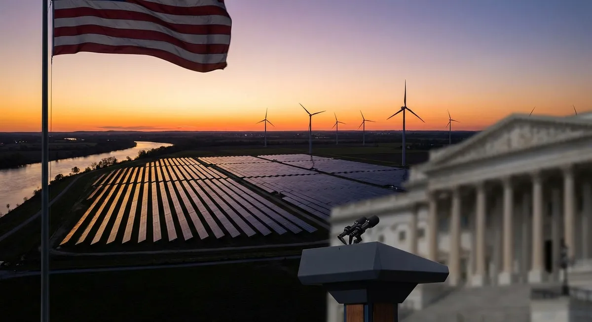 Slika je umetno generirana iz tem: gospodarstvo, politika, energetika, obnovljivi viri energije, energija, zakonodaja, infrastruktura, jedrska energija, okolje