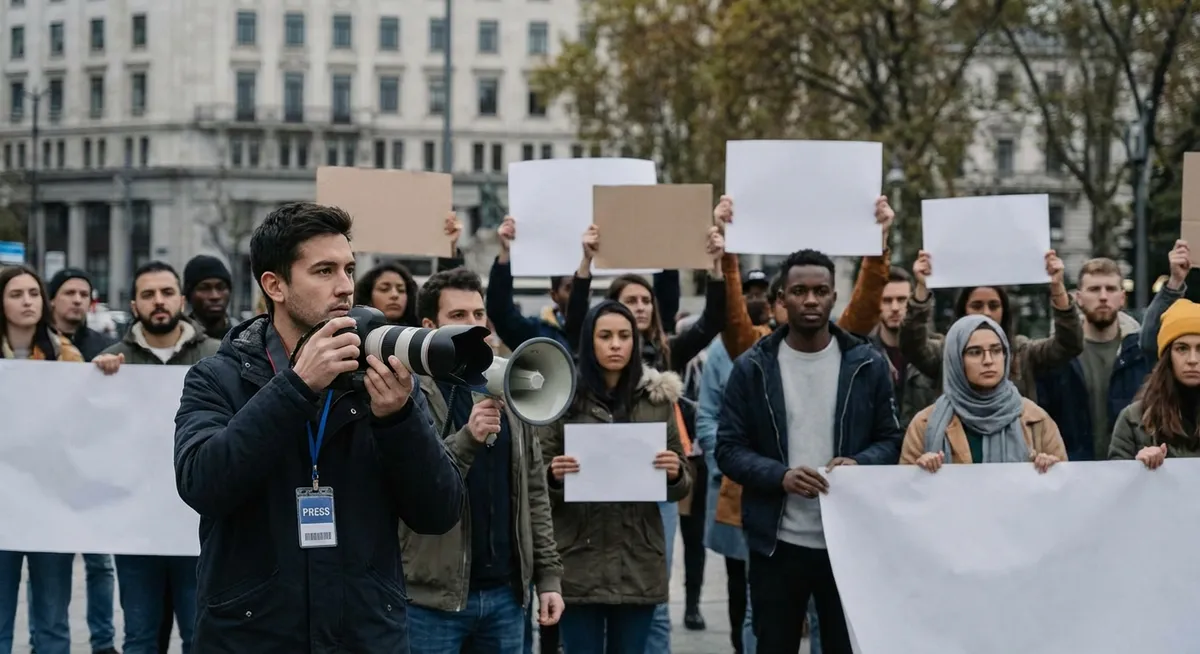 Slika je umetno generirana iz tem: pomilostitve, represija, mednarodni odnosi, pravosodje, svoboda tiska, protesti, politika, človekove pravice