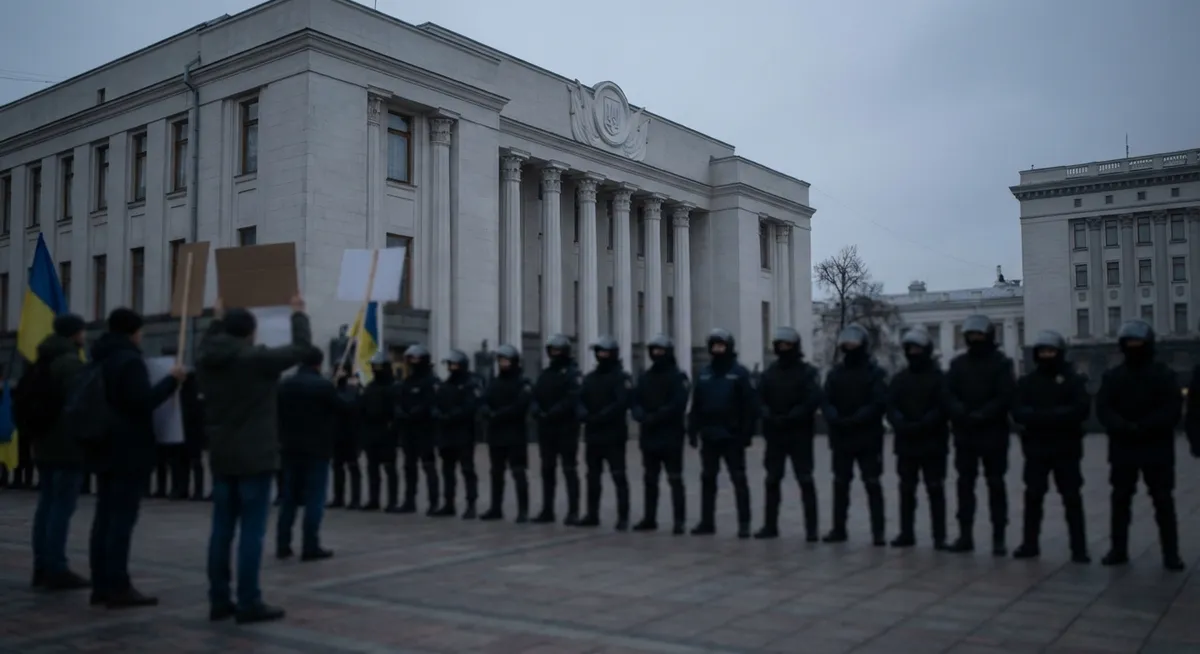 Slika je umetno generirana iz tem: politika, aretacije, korupcija, pregoni