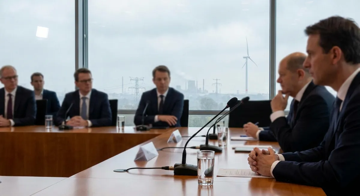 Slika je umetno generirana iz tem: gospodarstvo, politika, energetika, mednarodni odnosi, zakonodaja, diplomacija, srečanja voditeljev