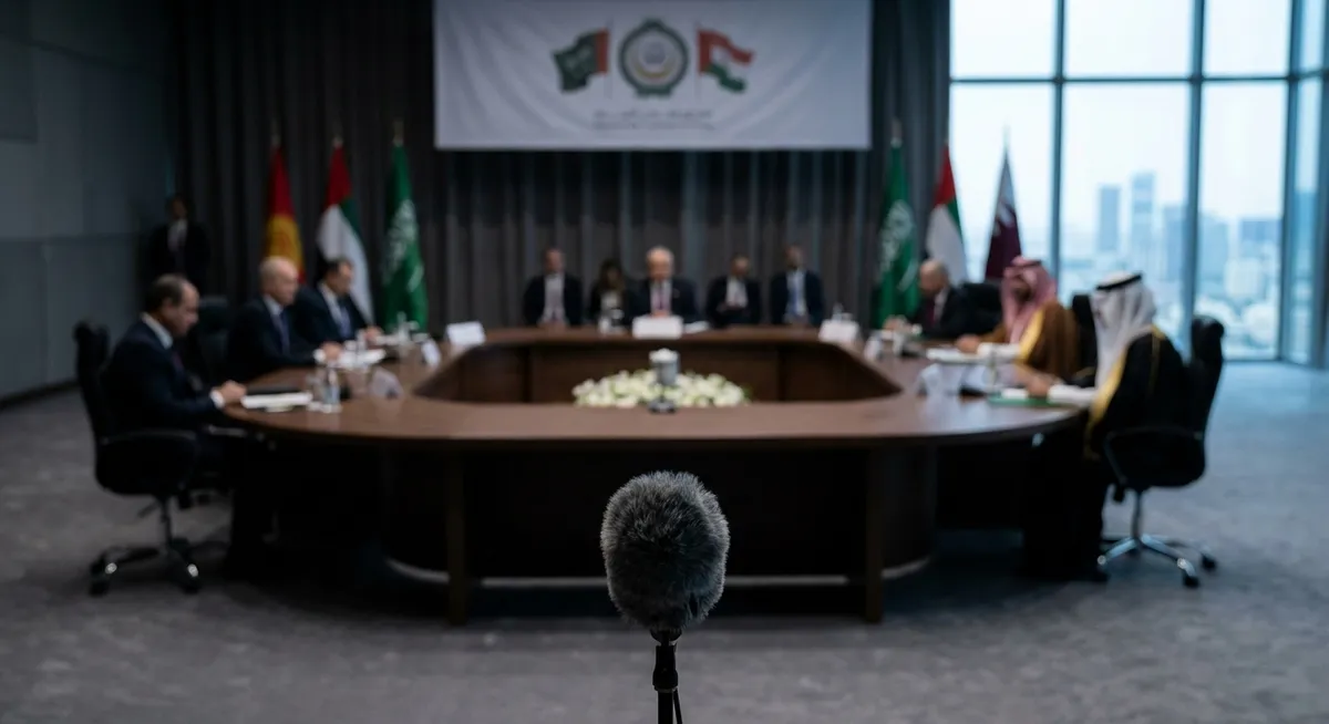 Slika je umetno generirana iz tem: mednarodno pravo, izrael, mediji, konflikti, genocid, gaza, politika