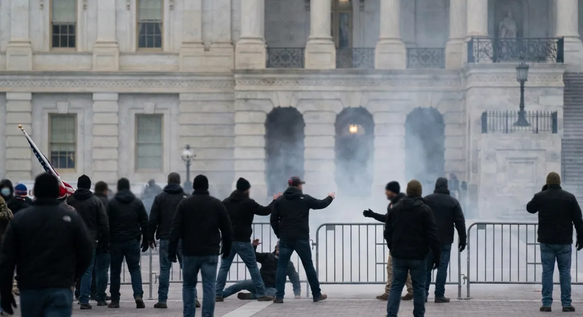 Slika je umetno generirana iz tem: nasilje, politika, oboroženi spopadi