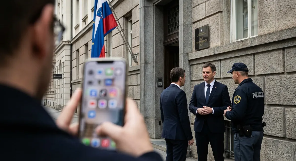 Policija posredovala, ko je pripadnik Štajerske varde pred vladno palačo želel izročiti orožje Golobu