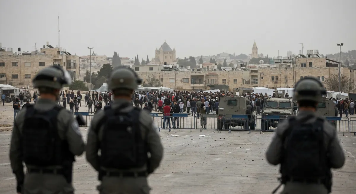 Slika je umetno generirana iz tem: gaza, protesti, sankcije, politika, obtožbe, izrael, oboroženi spopadi, ozemeljski spori, mednarodno pravo, mednarodni odnosi