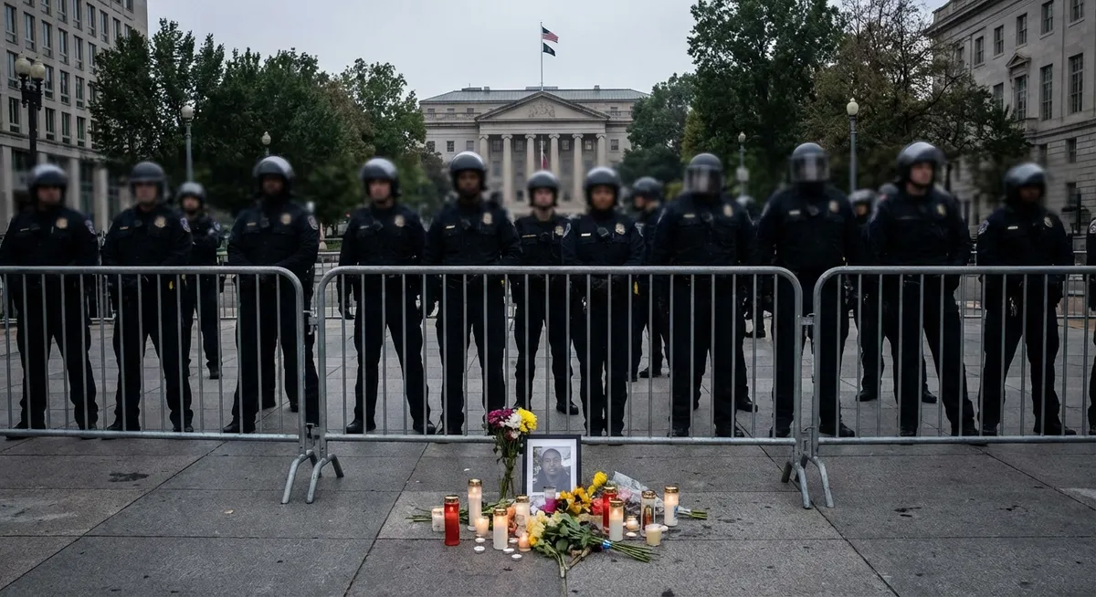 Slika je umetno generirana iz tem: tragedije, odstopi, policija, smrti, kriminal, odstop ministra, nasilje, nacionalna varnost, notranja politika, politika, odzivi, varnost, pretepi, obsodba napada, romi, umori, občinska seja, odgovornost, novo mesto, lokalna politika, krizni sestanek vlade