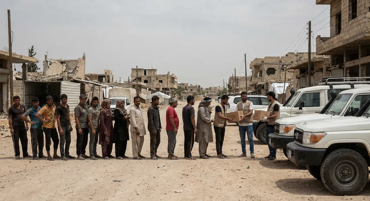 Slika je umetno generirana iz tem: izrael, hamas, humanitarna pomoč, ujetniki, talci, konflikti, izmenjava ujetnikov, palestina, mednarodni odnosi, politika, oboroženi spopadi, vojska, nasilje